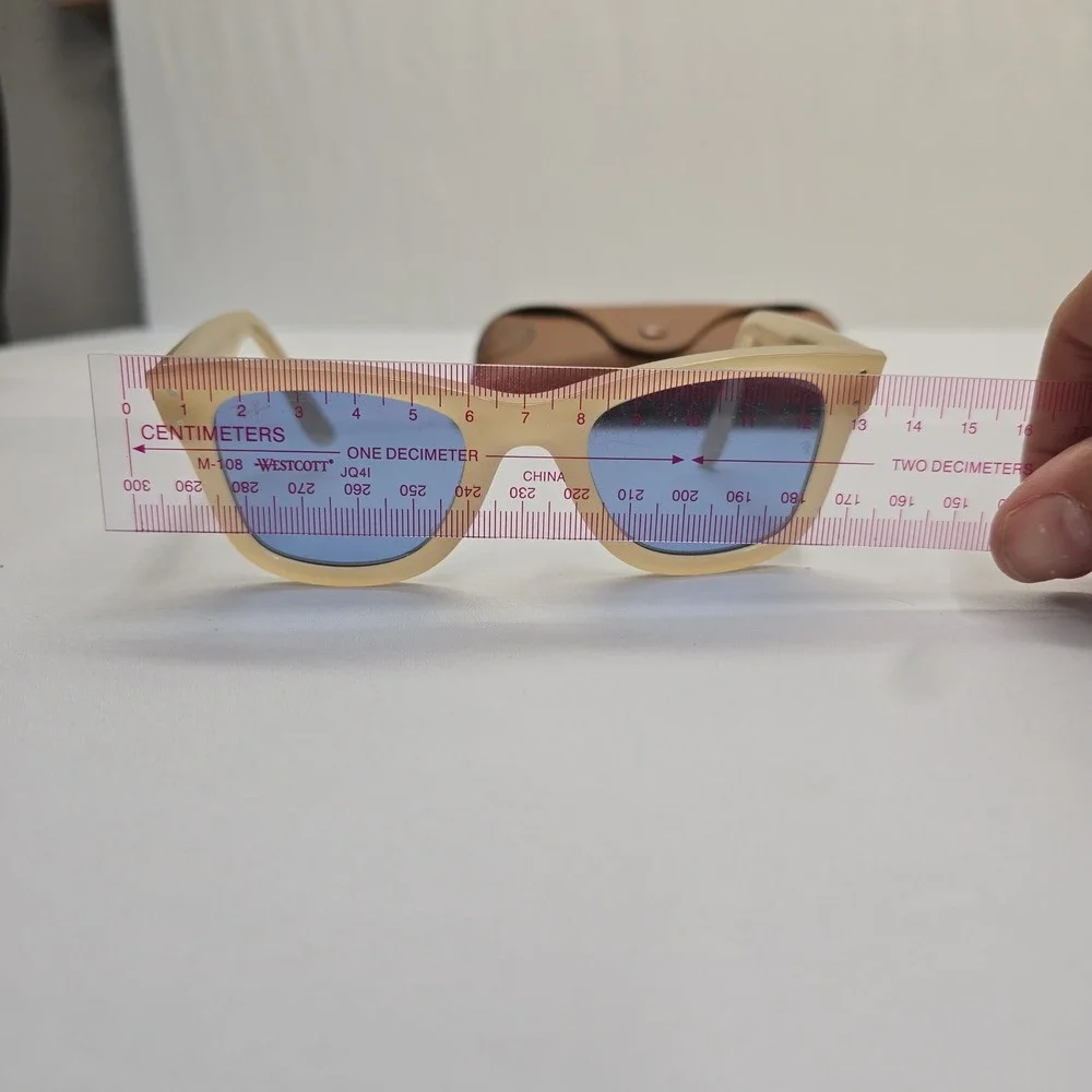 Ray Ban Wayfarer Reverse Sunglasses Beige Blue Lens RBR0101S 6710/72 50-22 145